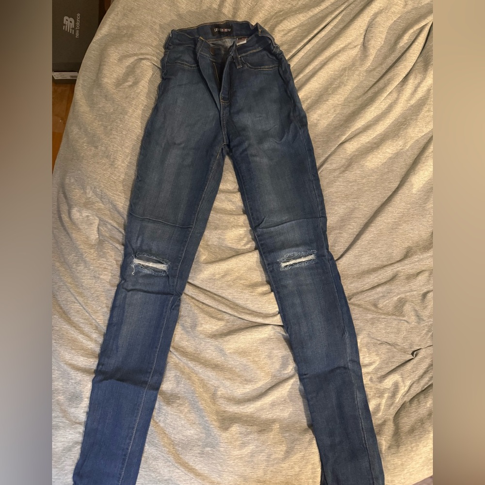 Fashion Nova Dark Blue Skinny Jeans